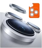 TORRAS For iPhone 17 Pro / 17 Pro Max 用 カメラ保護 【撮影もデザインそのまま・曇らない】 レンズカバー アンチグレア 露出オーバー防止 キズ防止 米軍 MIL 規格 宇宙航空素材 黒縁取り 1セット カメラカバー シルバー ZeroLens