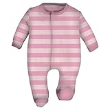 Magnificentベビーベビー女の子幼児ベロアFootie withアップリケ 0-3M ピンク 8010-3