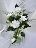 お仏壇や神棚のお供えアレンジ 羽衣-白いカーネーションのアレンジ プリザーブドフラワー