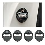 Haoshilianfa ホンダ専用 N-BOX/N-BOXカスタム JF3、4系 N-ONE JG3、4系 N-VAN/N-VANスタイル JJ1、2系 N-WGN/N-WGNカスタム JH3、4系 に適合 ドアストライカーカバー専用 ドアロックカバー ステンレスカバー 簡単取り付け メタリック 4個セット