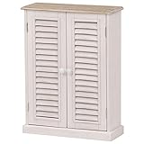 トイレラック ( トイレ収納 ) ブロカントシリーズ 可動棚付き 木製 白 【完成品】