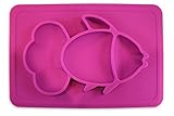 New and Improved Fun and Meal Baby Placemat. Non-Slip One-Piece Silicone plate (Royal Purple) by Joy
