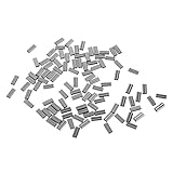 SunniMix 約100個　ダブル　バレル　圧着　スリーブ　真鍮　銅　チューブ　コネクタ　　全2サイズ - 2.0mm