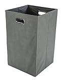 Modern Littles Folding Laundry Basket with Handles - High-Strength Polymer Construction - Folds for 
