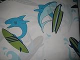 Authentic Kids Surfing Sharks Sheet Set Twin [並行輸入品]