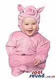 かわいいハロウィンピンクのブタの赤ちゃん子供サイズコスチューム変装