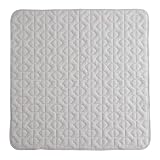 プッパプーポ 寝返り ごろ寝マット用 敷きパッド 120×120cm 防水 パイル 四隅ゴム お昼寝 敷布団 プレイマット リビング ラグ 赤ちゃん ベビー 02クラウド×グレー