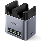 llano LP-E6/LP-E6N/LP-E6NH カメラバッテリー 充電器 LP-E6/LP-E6N/LP-E6NH チャージャー （PD20W 急速充電/アルミ合金製/2個同時充電可能/USB-C対応） for EOS R/EOS 6D/EOS 60D/EOS R6 Mark II/EOS 80D/EOS 90D/EOS 5D Mark IV/EOS R5/EOS R6など CM2-SE