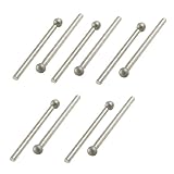 uxcell 軸付き砥石　ダイヤモンドマウントポイント　5mm径 ボール ヘッド 研磨　10個