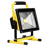 T-SUN LED投光器 30W ポータブル式 充電式 昼光色 IP65 バッテリー内蔵 広角120度 持ち運びやすい 作業灯 集魚灯 誘導灯 車載用