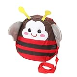 JOKnet キッズ リュックサック 迷子ひも付き ベビーリュック ハチ 動物 ベビー 赤ちゃん 子ども 男の子 女の子 迷子防止 ハチ(レッド) F