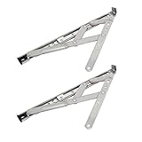 uxcell ウィンドウ摩擦ヒンジ 310 mm 304ステンレス スチール ケースメント トップ サイド シルバー トーン 2本入り