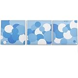 Modern Littles Sky Baby Canvas Print Wall Decor, Blue Bubbles, 3 Count by Modern Littles [並行輸入品]