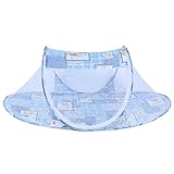 Domybest ベビー　蚊帳　携帯型　折りたたみ式　ベビーベッド用蚊帳　赤ちゃん　幼児　蚊対策　虫よけ　夏　持ち運びに便利　3色選べる (ブルー)