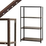 スマートラック NSTR-563 幅90×奥行20×高さ150cm 4段 ブラウン 40㎏/段