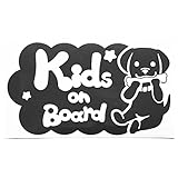ブラック（黒） 犬 ラブラドール 骨 Kids on board キッズオンボード ステッカー 窓ガラス用シールタイプ 車 戌 干支 動物