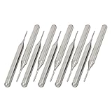 uxcell PCBカッターエンドミル　プラスチックケース　タングステンカーバイド　シルバートーン　10枚入り