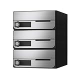 ポスト 郵便受け D-ALL 集合住宅用ポスト KS-MB6202PU-3L-S 静音大型ダイヤル錠 前入れ前出し 3戸用