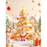 Fluid Cat ダイヤモンドアート キット クリスマス 5D モザイクアート ダイアモンドビーズ絵画キット DIY 大人の子供 手作り絵画手芸キット ダイヤモンド塗装 全面貼り付けタイプ ダイヤモンド画 芸術品 家の壁の装飾 （0085）