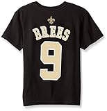 NFL Boys 4 – 7ドリュー・ブリーズNew Orleans Saints Boys – Mainliner Player Name半袖Tシャツ、黒、L ( 7 )