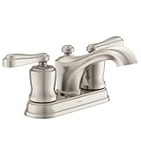 Moen 84340srnセンターセット洗面所蛇口ポップアップ排水アセンブリ、スポットResistつや消しニッケル