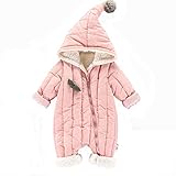 HIMOE 着ぐるみ もこもこ 子供用 ベビー服 赤ちゃん着ぐるみ カバーオール フード付き ロンパース 前開き 長袖 男の子 女の子 厚手 ベビー 防寒 赤ちゃん キッズ 冬服 可愛い クリスマス 
