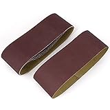 uxcell 研磨ベルト サンドペーパー アブレシブ ダークブラウン 500グリット 5個