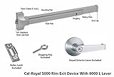 Cal-Royal COMBO5000EO36AL Push Bar Panic Exit Device, Aluminum with Exterior Lever [並行輸入品]