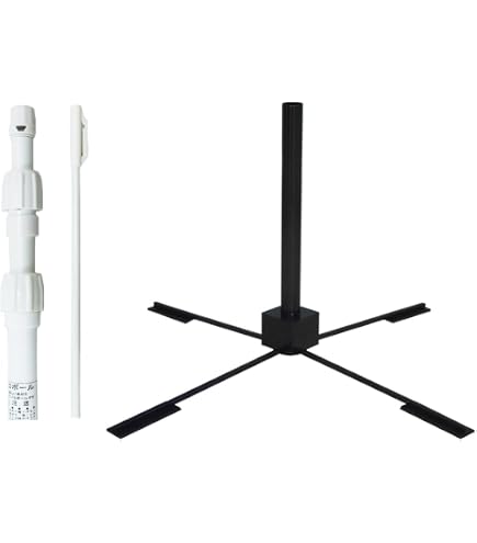 Amazon.co.jp: TOSPA 屋内用 のぼりポールとスタンドセット 2.5m3段式