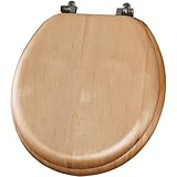 Bemis 9601 Niラウンド天然反射™ Wood Veneer Toilet Seat withブラシ、 1 9601NI 1