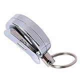スチールRetractable PullチェーンIDホルダーリールRecoilキーリングベルトクリップ