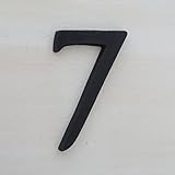 シンプルブラック! 真鍮レター50mm　数字　ナンバー 7