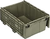 Quantum QDC2115-9 Plastic Storage Container with Attached Flip-Top Lid, 21 x 15 x 9, Gray by Quantum