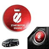 デリカミニ スタートボタンカバー スイッチカバー エンジン スタートカバー デリカミニ Ｂ３系 B34A B35A B37A B38A R5.5-現行 スタートリング ストップカバー アルミニウム合金製(デリカミニ,レッド)