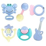 nurbo 5点新生児幼児赤ちゃんGirl BoyおもちゃRattles Developmental Musical Toy Set