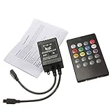 ILS - 20 Key Music IR Remote Controller Sensor For 3528 5050 RGB LED Strip