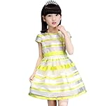 ベビーゴー ワンピース　子供　ワンピース　ストライプ　子供ワンピース　ピアノ発表会　キッズワンピース　フラワーガール　女児 ガールズ フォーマル リポン付き　発表会 結婚式 入園式 演奏会 七五三 卒