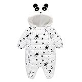 ロンパース フード付き カバーオール 綿ダウンジャケット 赤ちゃん 80cm 秋冬 アウターウェア 出産祝い 衣装 hibote