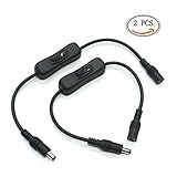 IDS DC Jack Male to Female Adapter Connector, Black, 2 Pcs [並行輸入品]