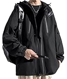 [ＤｅＢａｎｇＮｉ] メンズ ラッシュパーカー アウトドア おしゃれ ウィンドブレーカー メンズ マウンテンパーカー ブルゾン MA-1 ブルゾン シンプルブラック2XL