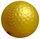 【マイカラーボール】3ｲﾝﾁ／直径7.5㎝ マイカラー野球ボール 軟式野球柄 1個 (パール系) (黄)