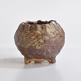 信楽焼 つぼみ型 山野草鉢 3号 幅 8cm × 高 6cm