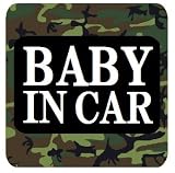 カモフラージュ 迷彩柄 BABY IN CAR マグネットステッカー