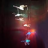 Clear Animal Solar Operated Mobile Wind Spinner Color Changing Wind Chime Light (dragonfly) by ProGa