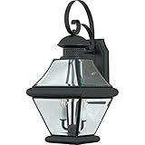 Quoizel RJ8409K Rutledge 2-Light Outdoor Wall Lantern, Mystic Black [並行輸入品]