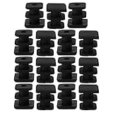 uxcell チューブインサート 10 x 10mm プラスチック スクエア リブ エンド カバー キャップ 7mm?9mm用 インナーサイズ 家具 チェア テーブル フィート フロア プロテクター 15個入り