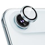 Podick レンズカバー iPhone Air 用 カメラフィルム 【貼ってる感ゼロ！】 9H強化ガラス アルミ合金 耐衝撃 いphone17Air カメラ保護 高透過率 キズ防止 露出オーバー防止 気泡ゼロ 指紋防止 貼り付け簡単 アイフォン17エア 対応 独立型レンズプロテクター(17Air,SkyBlue)