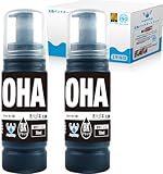 Angelshop OHA (BK/ブラック) 2本セット オハジキ エプソン用 互換 インク OHA-BK 70ml QR/WEB説明書 OHA-BK 2本
