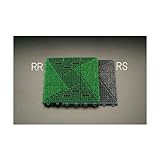 エスコ 300x300x24mm連結ブラシマット グレｰ EA997RS
