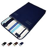 suono レッツノートFV ケース タテ型 (ネイビー・ストライプ) ハンドメイド 日本製